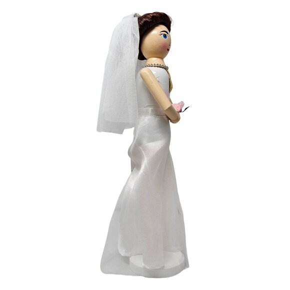 Bride Wedding Day Anniversary 16" Christmas Nutcracker - Bridal Gift - Picture 2 of 5